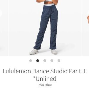 Lululemon Dance Studio Pant iii Unlined Size 8